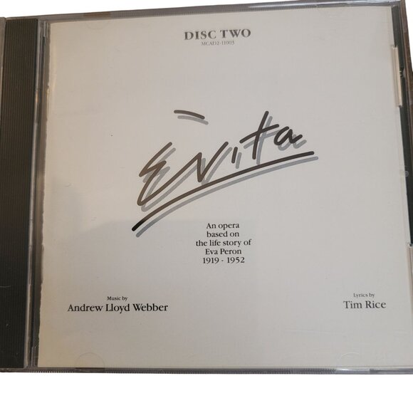 Evita 2 Disc CD Soundtrack Andrew Lloyd Webber Tim Rice 1976 Opera Eva Peron - Picture 3 of 10